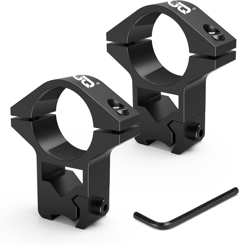 UUQ High Profile 1-Inch Scope Mount Rings, 2-Pack for for Dovetail and Picatinny Rails - Image 1